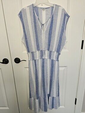 Rails Sleeveless Striped Midi Dress Size Large